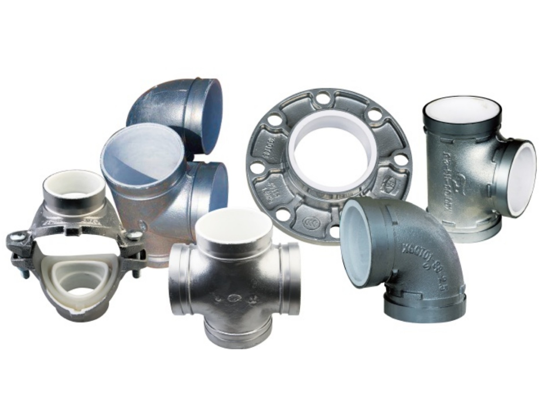 Plastic lined groove parts