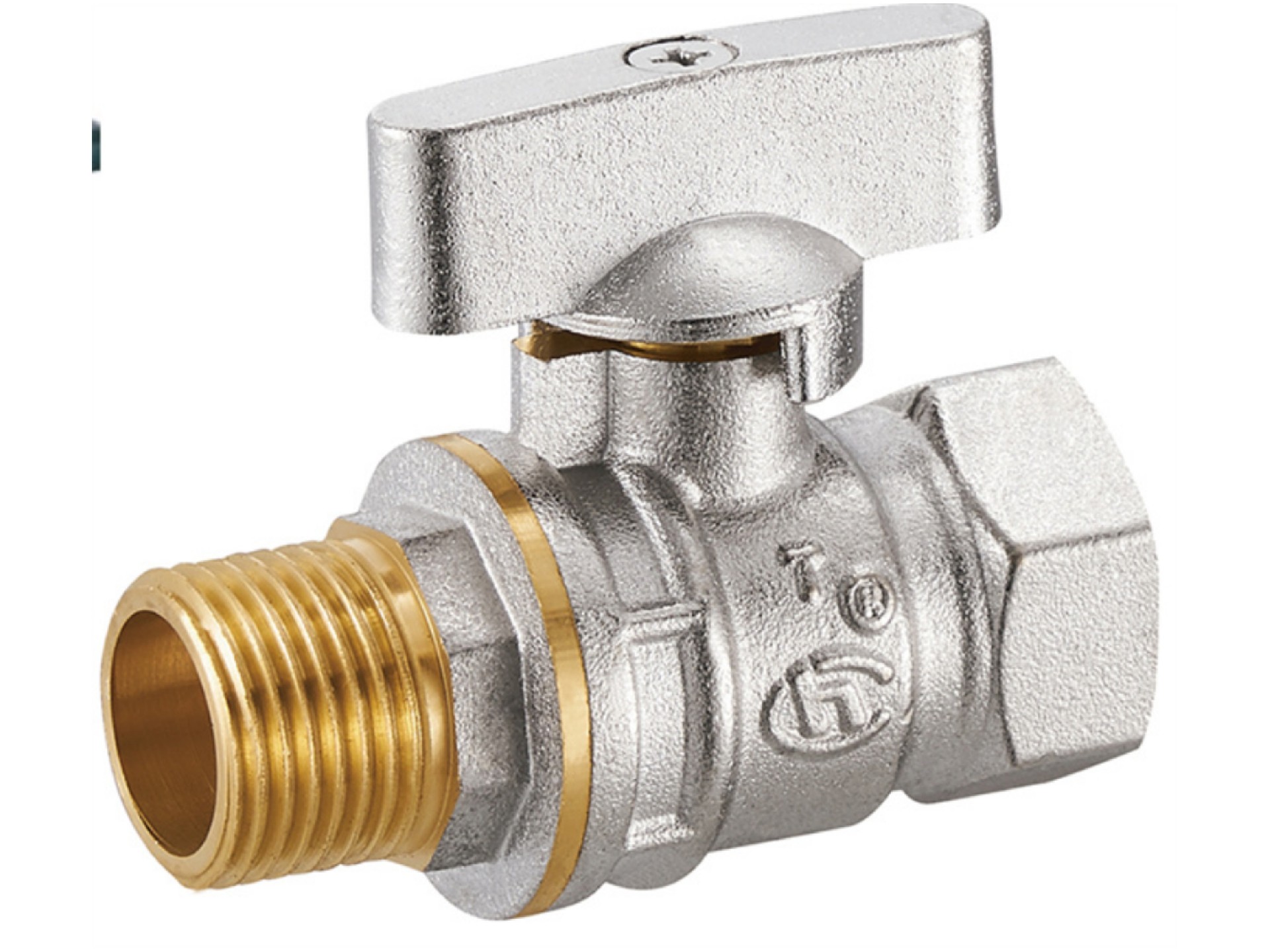 External thread butterfly handle ball valve