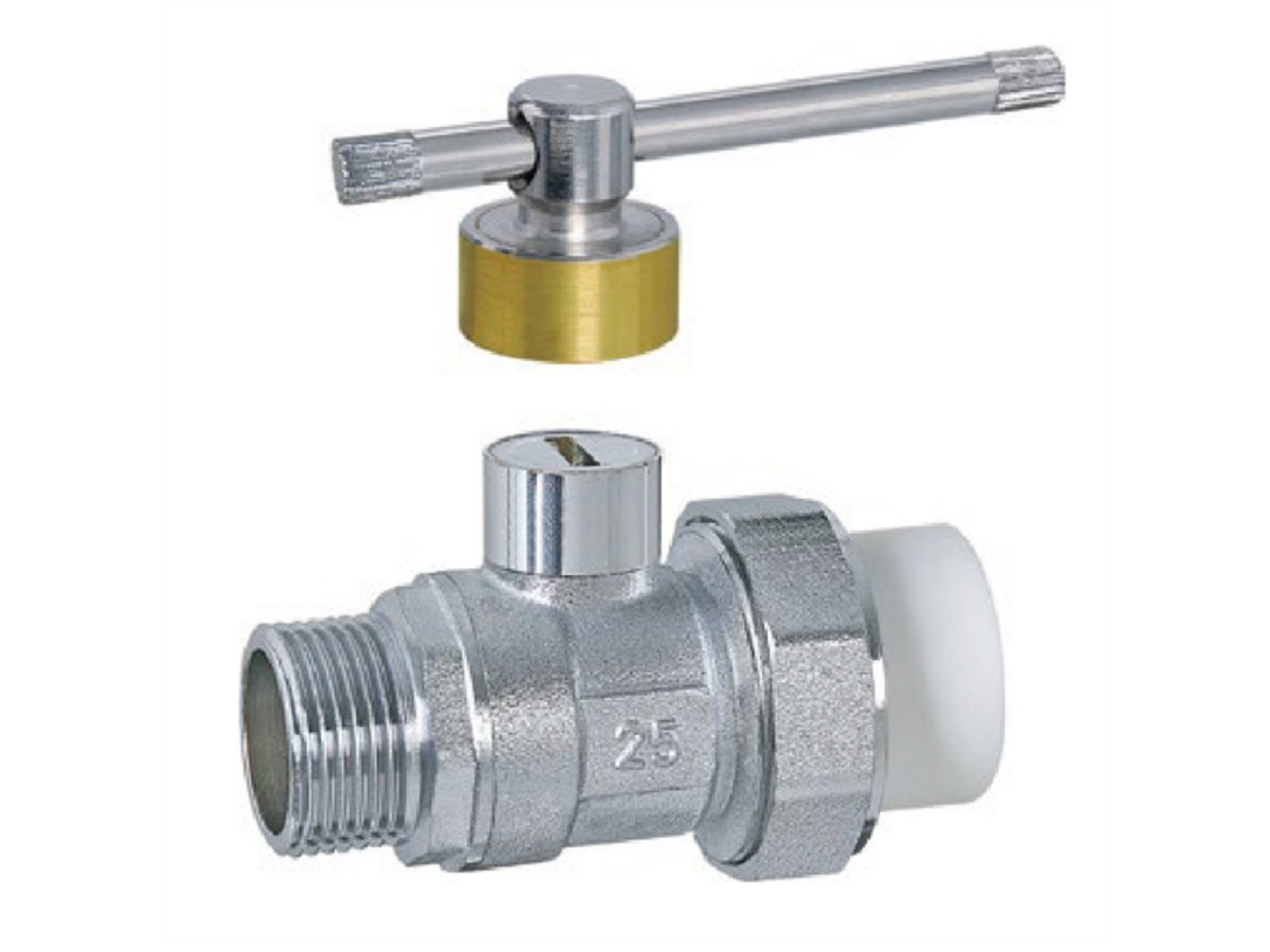 One lock PPR external thread ball valve