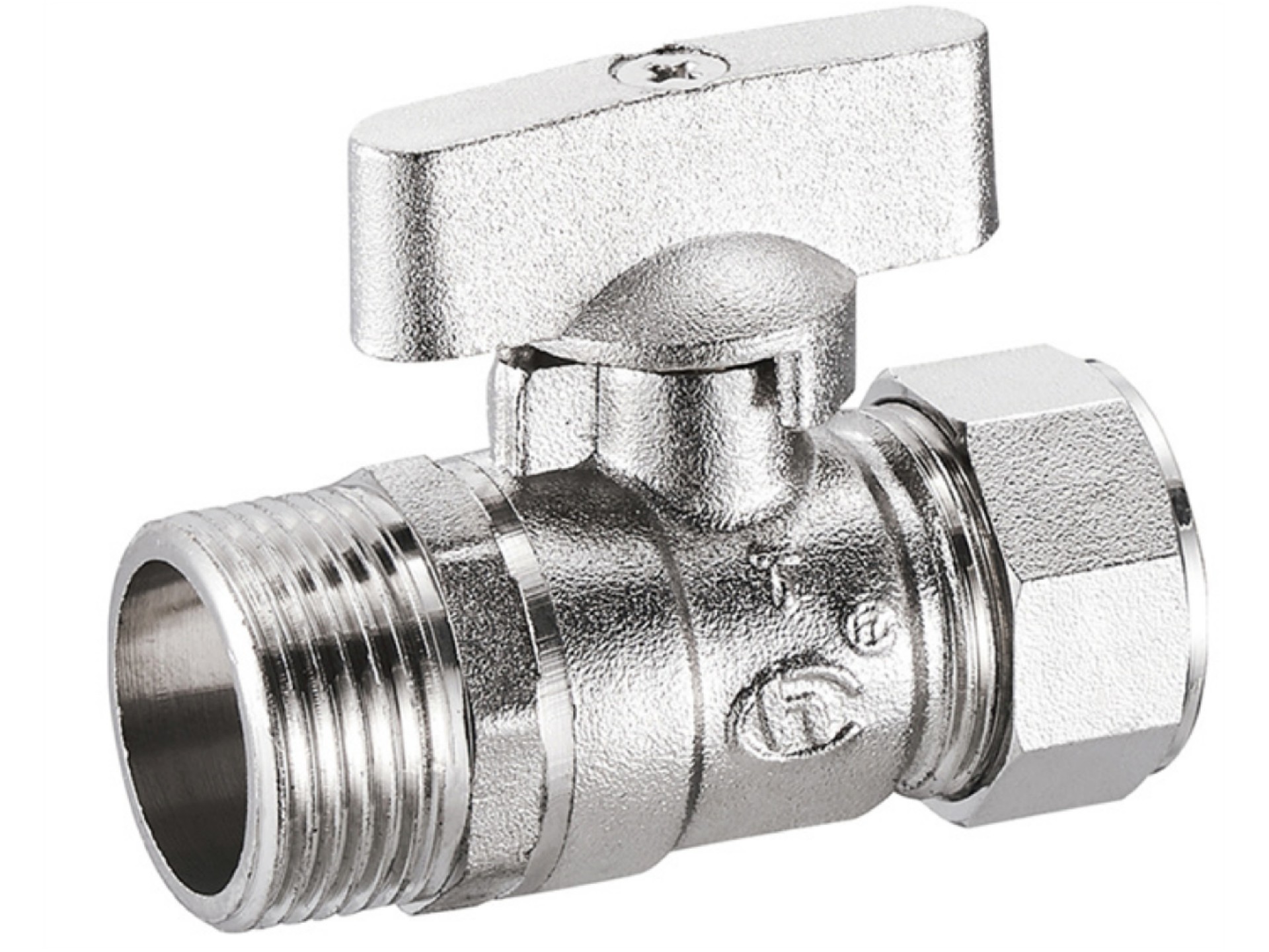 Butterfly handle aluminum-plastic outer thread ball valve
