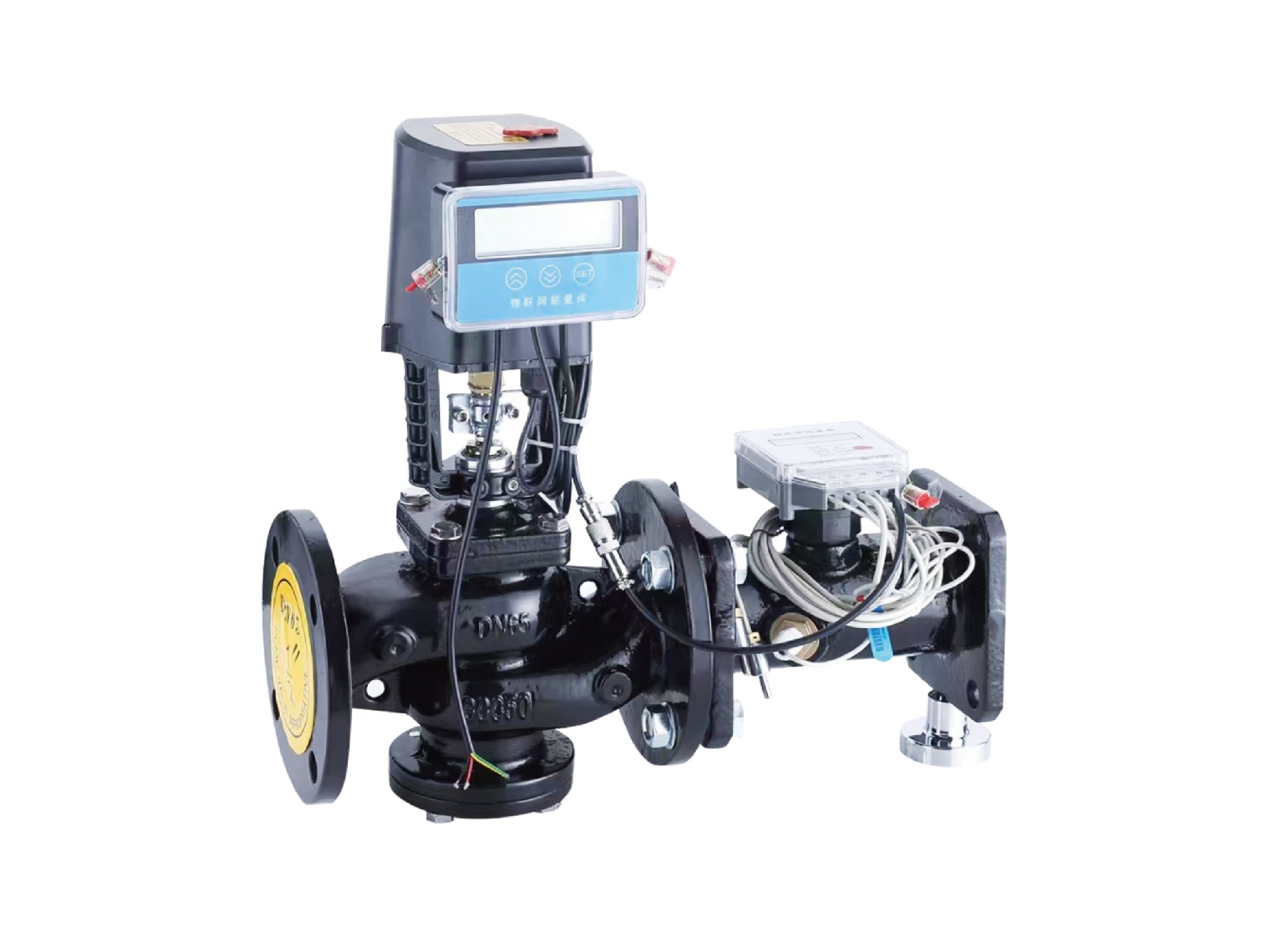 Remote transmission electric temperature control valve