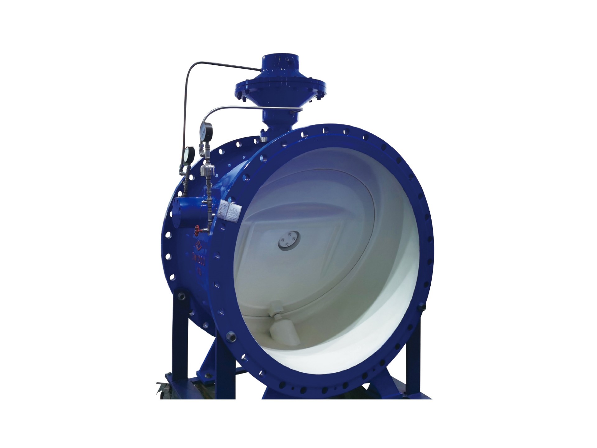 Large diameter industrial cast steel butterfly valve