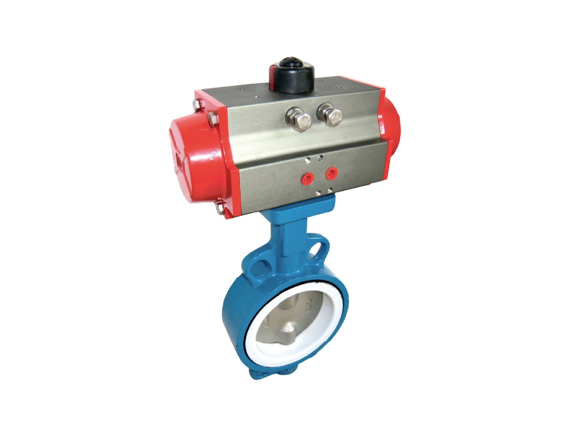 Fluorine lined electric butterfly valve