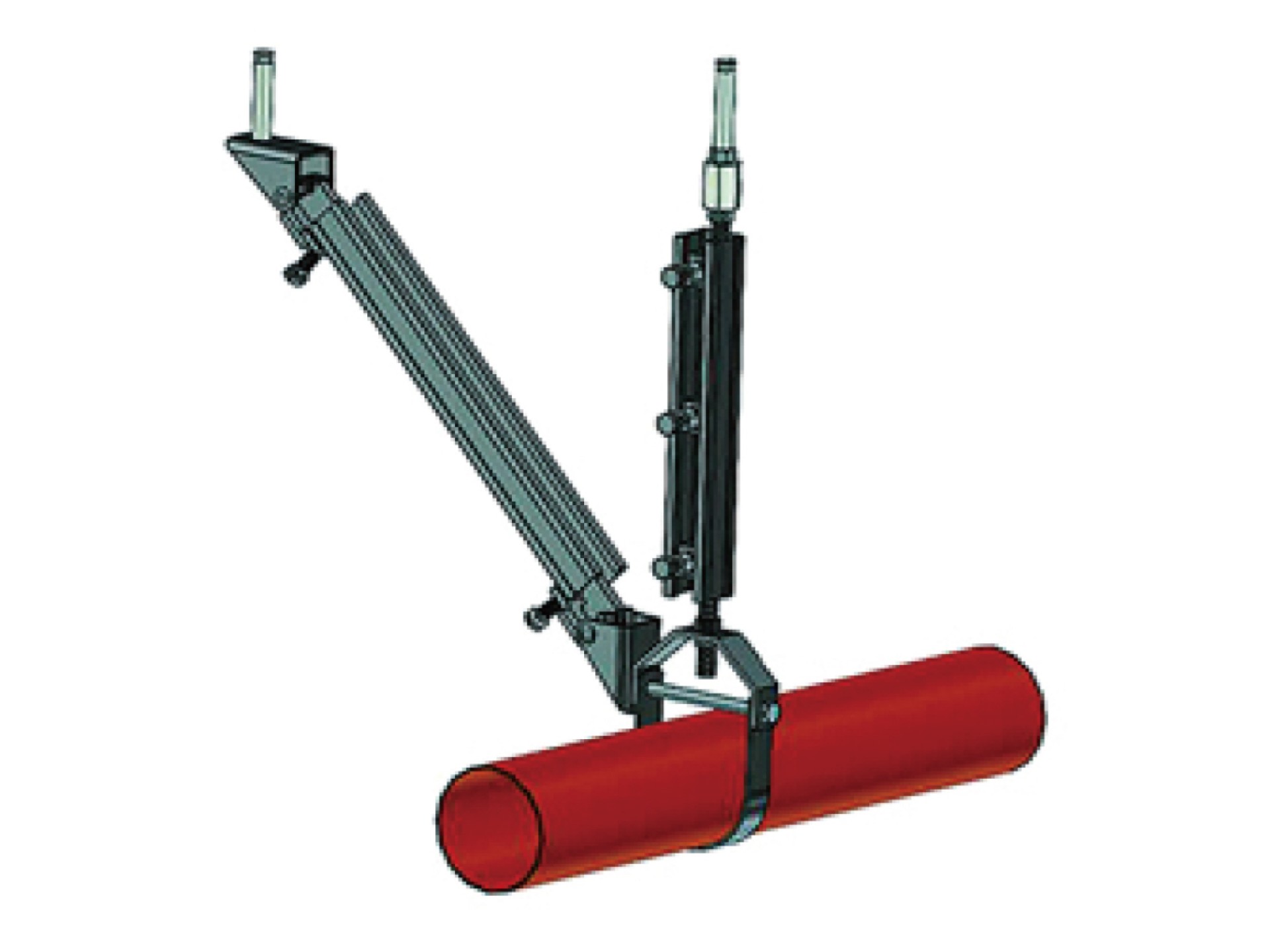 Single tube lateral seismic support hanger