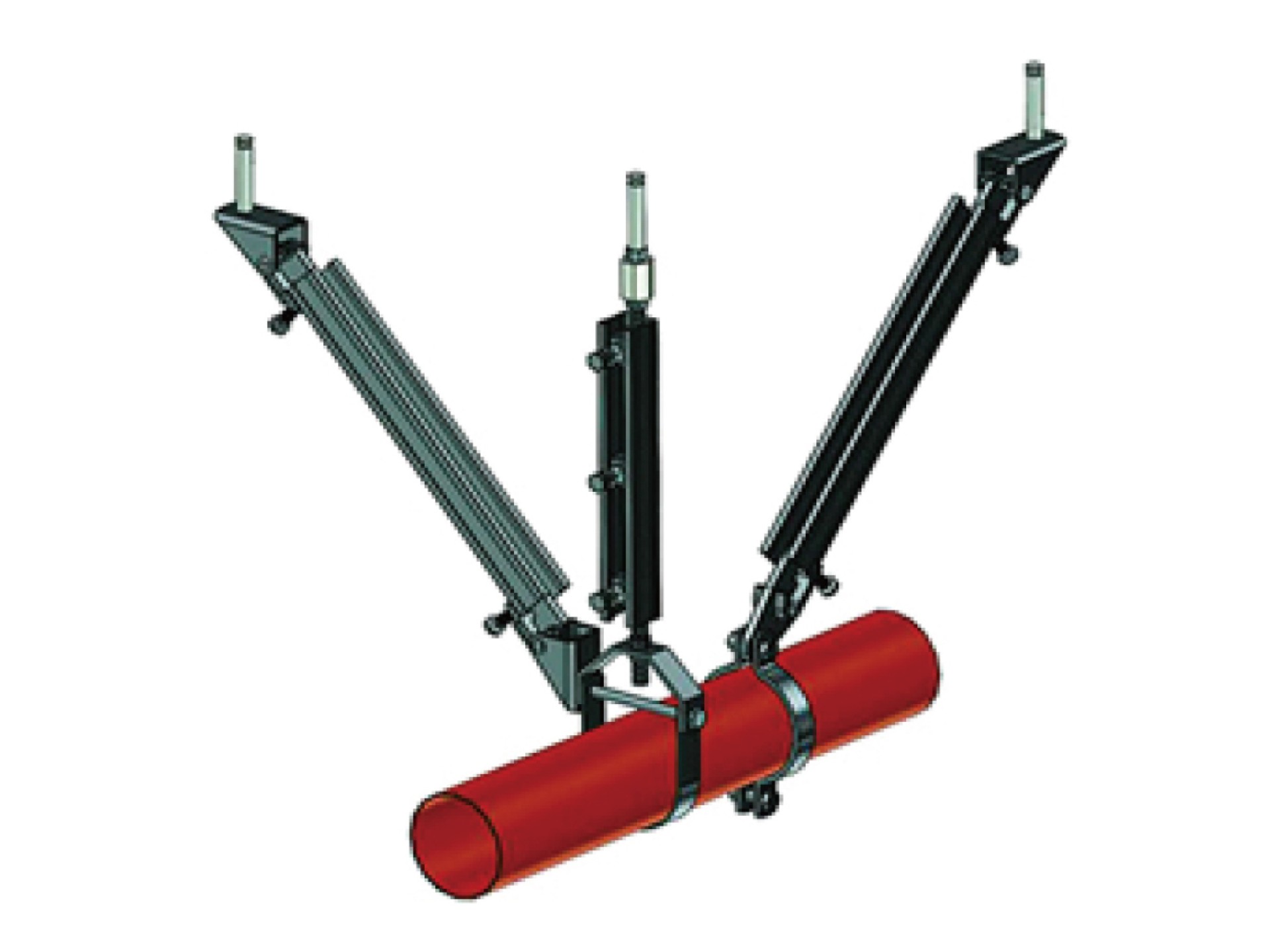 Single tube bidirectional seismic support and hanger