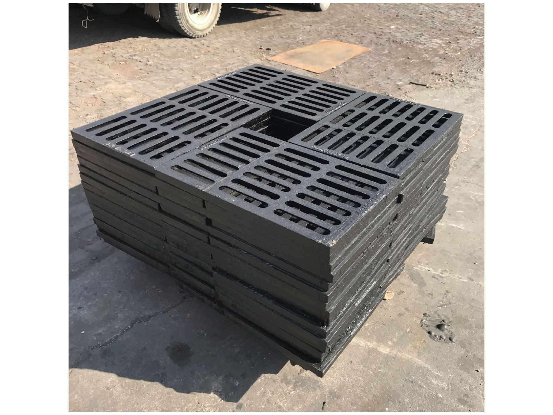 Cast iron rainwater grates