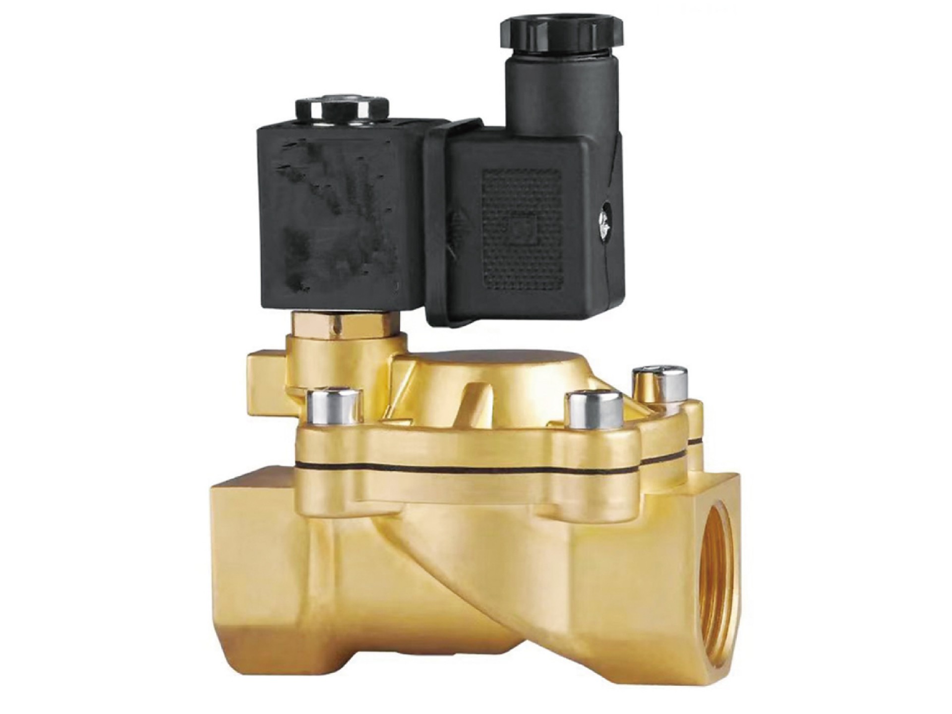 Threaded solenoid valve