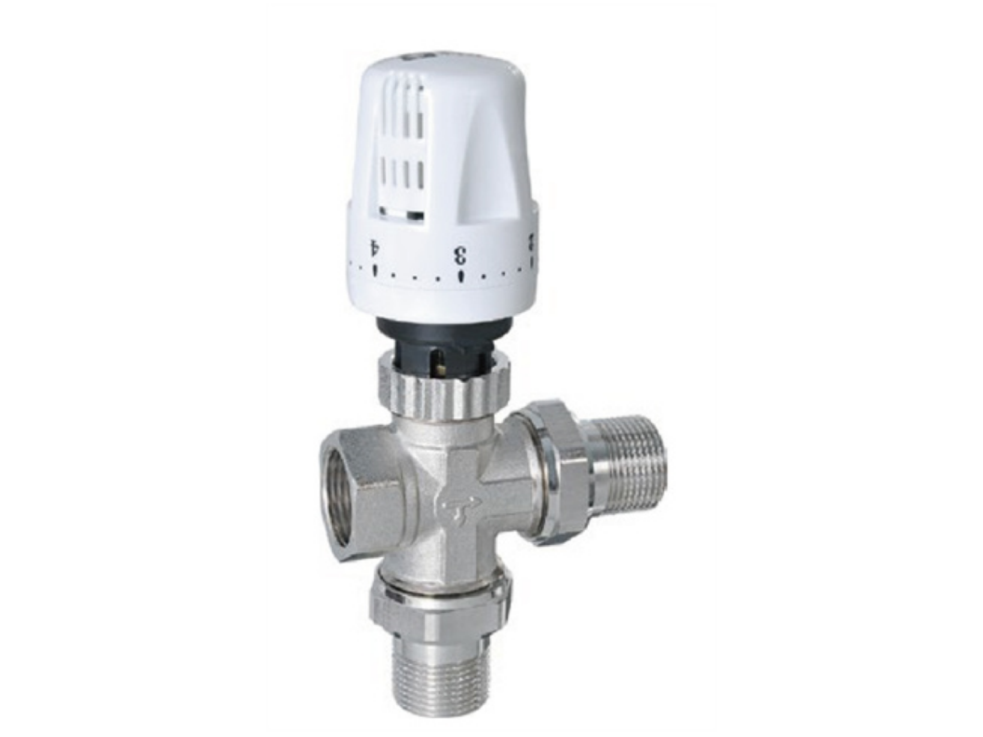 Three way automatic constant temperature control valve
